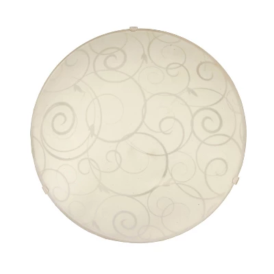 Flushmount Ceiling Light With Scroll Swirl Design White - Simple Designs 8 Flushmount Ceiling Light With Scroll Swirl Design White - Simple Designs - Image 6