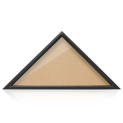 Reminded Military Burial Flag Display Case, Solid Wood Black Finish 3 Reminded Military Burial Flag Display Case, Solid Wood Black Finish