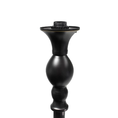 1-Light Classic Torchiere Floor Lamp With Marbleized Glass Shade Restoration Bronze - Lalia Home 7 1-Light Classic Torchiere Floor Lamp With Marbleized Glass Shade Restoration Bronze - Lalia Home - Image 5