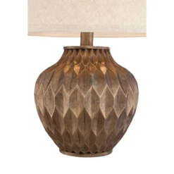 360 Lighting Buckhead Modern Accent Table Lamp 22" High Warm Bronze Brown Geometric Fabric Drum Shade For Bedroom Living Room Bedside Nightstand 10 360 Lighting Buckhead Modern Accent Table Lamp 22" High Warm Bronze Brown Geometric Fabric Drum Shade For Bedroom Living Room Bedside Nightstand -Home Decoration GUEST 017a5588 b241 459f 9359 e33c40620938