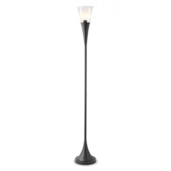 Glass Floor Lamp In Black - Henn&Hart -Home Decoration GUEST 02414e38 f7db 4ab7 9eab 2e9b2bf5aecd