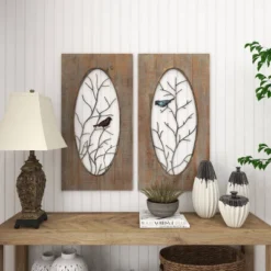 Set Of 2 Wood Bird Wall Decors With Tree Branches Brown - Olivia & May 24 Set Of 2 Wood Bird Wall Decors With Tree Branches Brown - Olivia & May -Home Decoration GUEST 03d3cfd3 2666 48fc 8d4e e8c2fe161c11