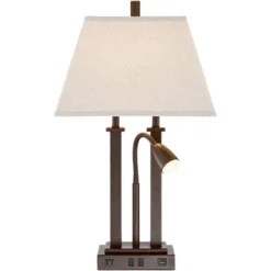 Possini Euro Design Possini Euro Deacon Bronze Gooseneck Lamps With USB And Outlet Set Of 2 -Home Decoration GUEST 0566c245 a6ca 4b57 9975 39551895d7f0