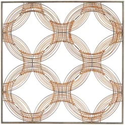 Metal Geometric Quatrefoil Wall Decor With Black Frame Brown - The Novogratz -Home Decoration GUEST 076dbf57 82d5 4e7d 9a81 4024894799ab