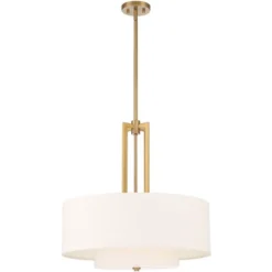 Possini Euro Design Sundry Warm Brass Pendant Chandelier 24" Wide Modern Double Drum Shades 4-Light Fixture For Dining Room House Foyer Kitchen Island 16 Possini Euro Design Sundry Warm Brass Pendant Chandelier 24" Wide Modern Double Drum Shades 4-Light Fixture For Dining Room House Foyer Kitchen Island -Home Decoration GUEST 08910e51 30b2 43c2 b576 d65de6e7ce98