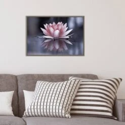 23" X 16" Padmasana Lotus Flower By Fabien Bravin Framed Canvas Wall Art - Amanti Art -Home Decoration GUEST 09f1b920 1ab6 4cdc 8f69 4abd64c2d74d