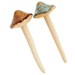 4-Pack Of Outdoor Miniature Ceramic Mushrooms For Garden Planter Decorations, Fairy Figurines For Pots, Outside, Yard, Plant Decor, 5 Inches In Height -Home Decoration GUEST 0ba686ac e09a 4e88 bf65 54934dd8e104