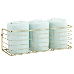 MDesign Wide Metal Wall Mount Storage Organizer Display Shelf - 2 Pack, Black -Home Decoration GUEST 0c049f65 8ebc 42b3 ac25 1c9de5e50c3f