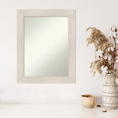 23" X 29" Non-Beveled Hardwood Whitewash Wood Wall Mirror - Amanti Art 6 23" X 29" Non-Beveled Hardwood Whitewash Wood Wall Mirror - Amanti Art - Image 4
