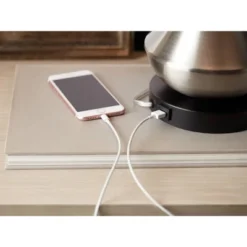 360 Lighting Simon Modern Table Lamps 25 1/2" High Set Of 2 Brushed Nickel With USB Charging Port White Fabric Drum Shade For Bedroom Living Room Desk -Home Decoration GUEST 0e8058ba 988e 4f58 8953 8c285bebfdfa