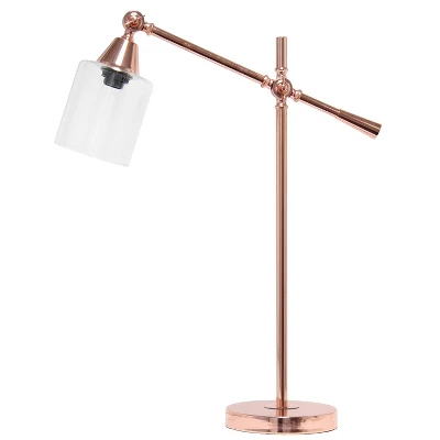 Tilting Arm Table Lamp Rose Gold - Elegant Designs 3 Tilting Arm Table Lamp Rose Gold - Elegant Designs