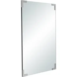 Noble Park Slynia Rectangular Vanity Decorative Wall Mirror Modern Silver Metal Corner 27" Wide For Bathroom Bedroom Living Room Home Office Entryway 14 Noble Park Slynia Rectangular Vanity Decorative Wall Mirror Modern Silver Metal Corner 27" Wide For Bathroom Bedroom Living Room Home Office Entryway -Home Decoration GUEST 0fa706ae 51a9 4939 887b 9ce944f7abb4