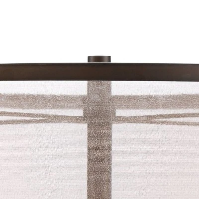 Franklin Iron Works Durango Rustic Farmhouse Floor Lamp 62" Tall Oiled Bronze Metal 3 Light LED Brown Sheer Drum Shade For Living Room Bedroom Office 4 Franklin Iron Works Durango Rustic Farmhouse Floor Lamp 62" Tall Oiled Bronze Metal 3 Light LED Brown Sheer Drum Shade For Living Room Bedroom Office - Image 2