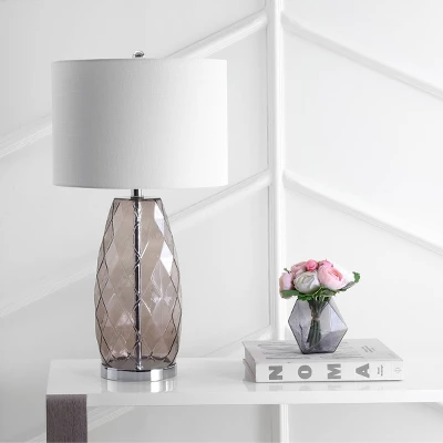 26.5" Glass/Metal Juliette Table Lamp (Includes Energy Efficient Light Bulb) - JONATHAN Y 4 26.5" Glass/Metal Juliette Table Lamp (Includes Energy Efficient Light Bulb) - JONATHAN Y - Image 2