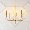 27.25" 8-Light Amoros Modern Mid-Century Iron LED Chandelier Gold Painting - JONATHAN Y -Home Decoration GUEST 10ff9ab1 8b9a 4de4 a59b d3fbd259105f