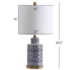 23.5" Ceramic/Metal Diana Ginger Jar Table Lamp (Includes LED Light Bulb) Blue - JONATHAN Y 7 23.5" Ceramic/Metal Diana Ginger Jar Table Lamp (Includes LED Light Bulb) Blue - JONATHAN Y -Home Decoration GUEST 11422896 7ac2 4272 8254 43a444a7a071