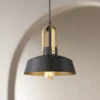 Possini Euro Design Black Warm Brass Mini Pendant Lighting Fixture 12" Wide Farmhouse Rustic For Dining Room House Home Kitchen Island High Ceilings -Home Decoration GUEST 13984b07 7026 4a4d a235 77b99cca6d24