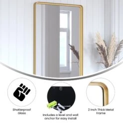 Merrick Lane Metal Deep Setd Wall Mirror For Bathroom, Entryway, Dining Room, & Living Room 18 Merrick Lane Metal Deep Setd Wall Mirror For Bathroom, Entryway, Dining Room, & Living Room -Home Decoration GUEST 13c53404 da63 48d2 8748 afdd29852f60