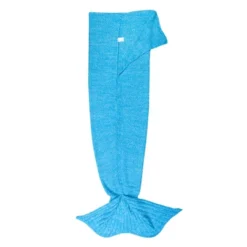 Kitchen + Home Mermaid Tail Blanket - Mermaid Pattern Knitted Throw For Adults And Kids - 72