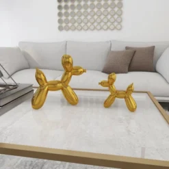 Set Of 2 Ceramic Balloon Dog Sculptures - Olivia & May -Home Decoration GUEST 157b7139 84b0 4b3c 9c52 d442201e8923