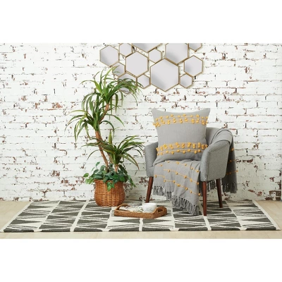 Carol & Frank 22" X 22" Tabb Boulder Ochre Throw Pillow 5 Carol & Frank 22" X 22" Tabb Boulder Ochre Throw Pillow - Image 4