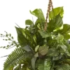 46" X 28" Artificial Mixed Pothos And Boston Fern In Hanging Basket - Nearly Natural