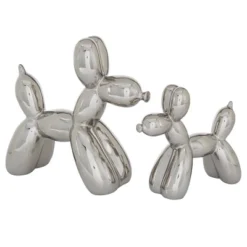 Set Of 2 Ceramic Balloon Dog Sculptures - Olivia & May -Home Decoration GUEST 16f28984 0e93 4757 b9e9 2cdbe1697c72