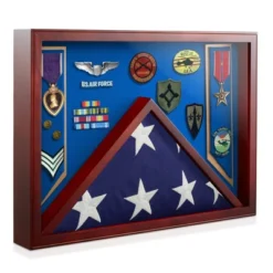 Reminded Military Shadow Box Display Case For Medals & Burial Flag - Solid Wood Cabinet With Velvet Insert 17 Reminded Military Shadow Box Display Case For Medals & Burial Flag - Solid Wood Cabinet With Velvet Insert -Home Decoration GUEST 170cfdba 8b78 4d32 b3ae e12445ad7fb2