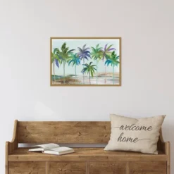 23" X 16" Tropical Dream By Asia Jensen Framed Canvas Wall Art - Amanti Art -Home Decoration GUEST 18af1c56 0b07 4df0 a6dc 9929e345f8cf