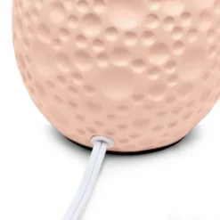 14.17" Traditional Ceramic Texture Thumbprint Tear Drop Table Desk Lamp With Tapered White Shade Pink - Creekwood Home -Home Decoration GUEST 18ef38e4 650f 4d38 afba 04f288dec3eb
