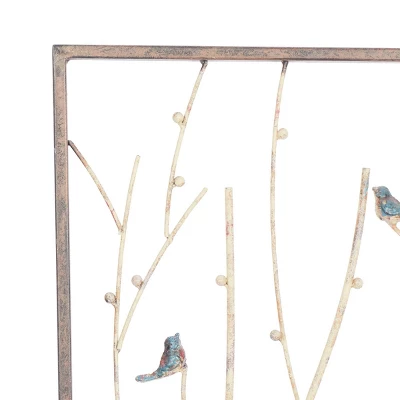 Metal Bird Wall Decor Set Of 2 Black - Olivia & May 5 Metal Bird Wall Decor Set Of 2 Black - Olivia & May - Image 3