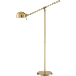 360 Lighting Dawson Traditional Pharmacy Floor Lamp 55" Tall Brass Metal Adjustable Boom Arm Dome Head For Living Room Reading Bedroom Office -Home Decoration GUEST 1b309c08 68fb 491d 8719 b55548fd2a99