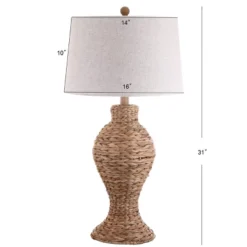 31" Elicia Seagrass Weave Table Lamp (Includes LED Light Bulb) Brown - JONATHAN Y -Home Decoration GUEST 1b38599a 45e5 4baa 812c dacda2f6dc5e