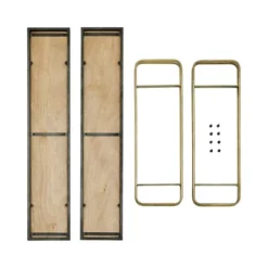 32.3" X 22" 2 Tier Metal And Wood Hanging Bracket Wall Mounted Shelf Gold - Danya B. 22 32.3" X 22" 2 Tier Metal And Wood Hanging Bracket Wall Mounted Shelf Gold - Danya B. -Home Decoration GUEST 1b6b534c cada 4675 94a9 06ff74343a47