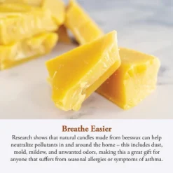 Candle By The Hour 50-Hour Beehive Candle Refill, Eco-friendly Natural Beeswax With Cotton Wick