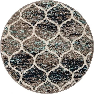 Unique Loom Trellis Frieze Rounded Area Rug 3 Unique Loom Trellis Frieze Rounded Area Rug