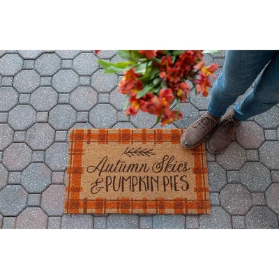1'4" X 2'4" Autumn Skies Pumpkin Pies Indoor/Outdoor Coir Doormat Orange/Brown - Entryways 4 1'4" X 2'4" Autumn Skies Pumpkin Pies Indoor/Outdoor Coir Doormat Orange/Brown - Entryways - Image 2