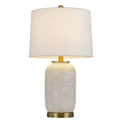 24" Ceramic Contemporary Table Lamp Ivory - Cal Lighting 3 24" Ceramic Contemporary Table Lamp Ivory - Cal Lighting