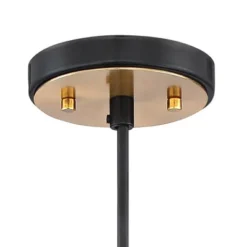 Possini Euro Design Black Warm Brass Mini Pendant Lighting Fixture 12" Wide Farmhouse Rustic For Dining Room House Home Kitchen Island High Ceilings -Home Decoration GUEST 1e0322b5 17ef 4a25 82e6 e05cd1168d57