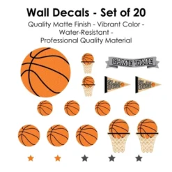 Big Dot Of Happiness Nothin’ But Net - Basketball - Peel And Stick Sports Decor Vinyl Wall Art Stickers - Wall Decals - Set Of 20 -Home Decoration GUEST 1eec2f11 7ba1 4c87 b58e 4b46ecdce869