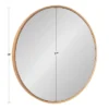 28" X 28" Norlund Framed Round Decorative Wall Mirror Natural - Kate & Laurel All Things Decor
