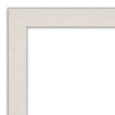 40" X 28" Non-Beveled Rustic Plank White Narrow Wall Mirror - Amanti Art 4 40" X 28" Non-Beveled Rustic Plank White Narrow Wall Mirror - Amanti Art - Image 2