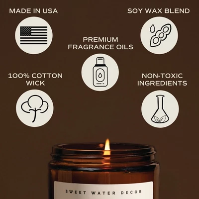 Sweet Water Decor Fraser Fir 9oz Amber Jar Soy Candle 4 Sweet Water Decor Fraser Fir 9oz Amber Jar Soy Candle - Image 2