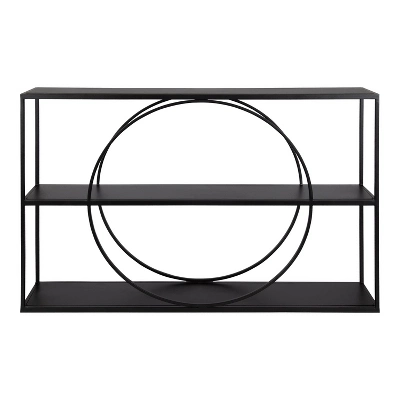 36" X 24" Pirzada Geometric Wall Shelf Black - Kate & Laurel All Things Decor 3 36" X 24" Pirzada Geometric Wall Shelf Black - Kate & Laurel All Things Decor