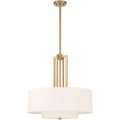 Possini Euro Design Sundry Warm Brass Pendant Chandelier 24" Wide Modern Double Drum Shades 4-Light Fixture For Dining Room House Foyer Kitchen Island 17 Possini Euro Design Sundry Warm Brass Pendant Chandelier 24" Wide Modern Double Drum Shades 4-Light Fixture For Dining Room House Foyer Kitchen Island -Home Decoration GUEST 255702f2 17a5 451c a35d 849d569e4b27