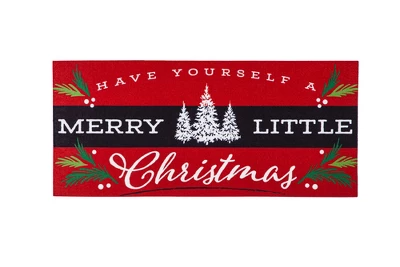 Evergreen Merry Little Christmas Sassafras Indoor Outdoor Switch Doormat 1'10"x10" Red 6 Evergreen Merry Little Christmas Sassafras Indoor Outdoor Switch Doormat 1'10"x10" Red - Image 4