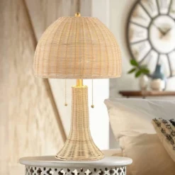 22" LED Joanie Rustic Iron Table Lamp Natural/Brass (Includes LED Light Bulb) - JONATHAN Y -Home Decoration GUEST 2812e752 800c 4f8a af5e 89a244ccf4ba