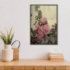 16" X 23" Garden Fantasy IV Peony Framed Canvas Wall Art - Amanti Art -Home Decoration GUEST 29043a8a 2d4c 4781 b73f f8b1ebac6bd4