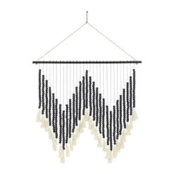Wood Macrame Beaded Wall Decor With Fringe Tassels - Olivia & May 11 Wood Macrame Beaded Wall Decor With Fringe Tassels - Olivia & May -Home Decoration GUEST 292c4342 0711 4921 baf3 32519d9b6fb4