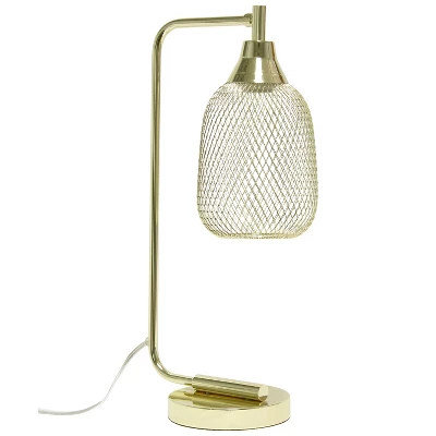 Industrial Mesh Desk Lamp Gold - Lalia Home 6 Industrial Mesh Desk Lamp Gold - Lalia Home - Image 4